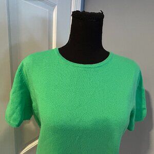 Malo Green, Short Sleeve Crew Neck, Cashmere Sweater, Ladies Large